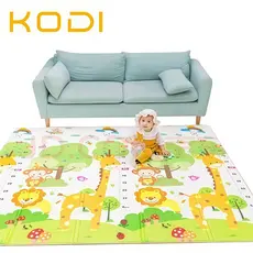 Tapete de Atividades Para Bebes Dobrável Dupla Face Emborrachado Infantil Tatame Urso Cidade-S13