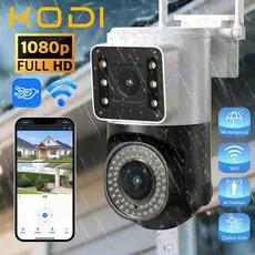 Câmera de Segurança Wi-Fi Externa 6MP Dual Lens - PTZ 360° Visão Noturna - Sirene À Prova D'água-G1
