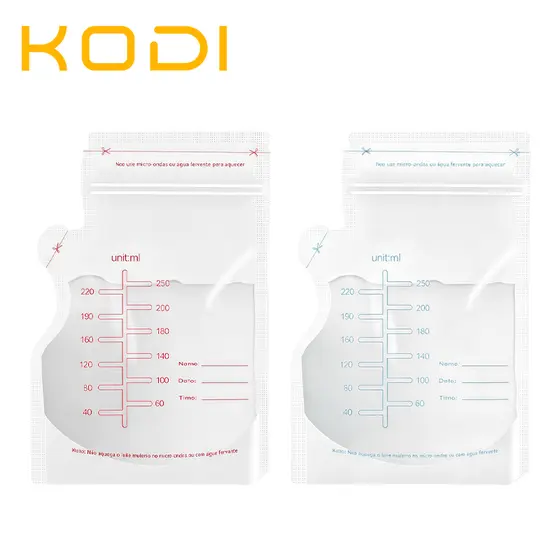 Sacos para Leite Materno 250ml – 30 ou 60 Unidades Kit para Congelamento e Armazenamento de Leite-P1