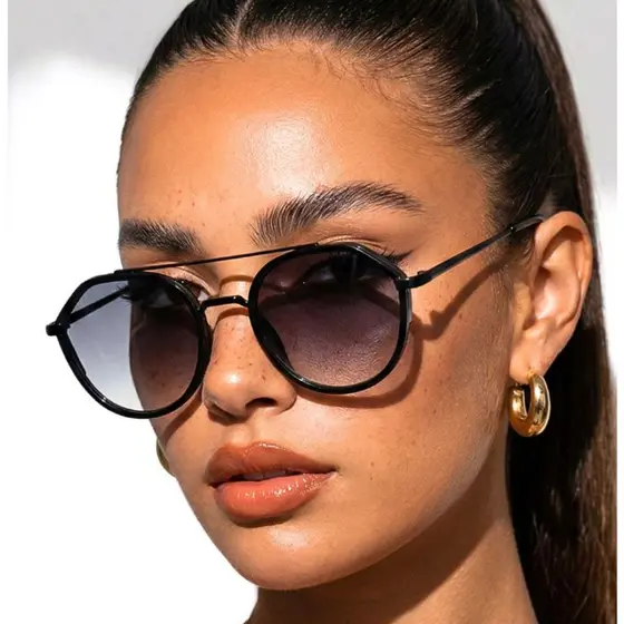 Óculos de Sol Bélgica Redondo Tendencia Virginia Blogueira Moda Feminina Unissex uv400 Masculino Fem