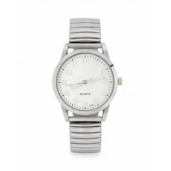 Relógio Feminino Dália White Silver 35mm Fundo Branco Masculino Tendencia Elegante