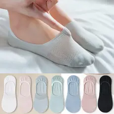 Kit 12 Pares Meia Sapatilha Feminino Meia Soquete Invisível com Silicone Meias Femininas Algodão