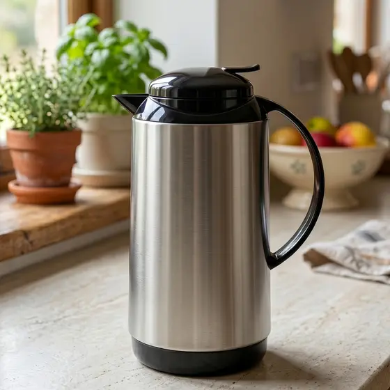Garrafa Térmica Inox de Café 1L com Gatilho Bule para Chá e Água Cafeteira Mantem Quente e Frio