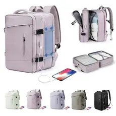 Mochila de organização para viagens unissex, mochila executiva expandível, adaptável a vários cenários