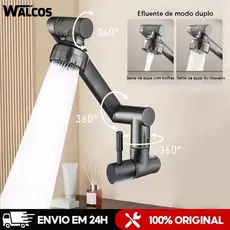 Torneira giratória 360° braço robótico cozinha e banheiro