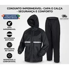 Conjunto de capa de chuva com capô dividida à prova de vento e de chuva para motocicleta