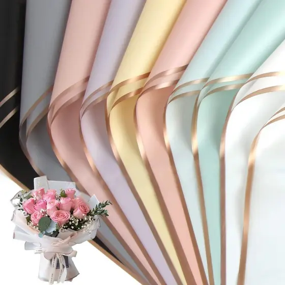 KIT 20/40 Unidades Papel Para buquê de Flores e Buquês Impermeável Aromático