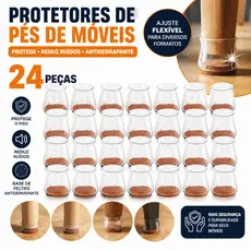 Kit 4/12/24 Protetor de Silicone para Cantos de Mesa e Cadeira – Antiderrapante e à Prova de Impacto