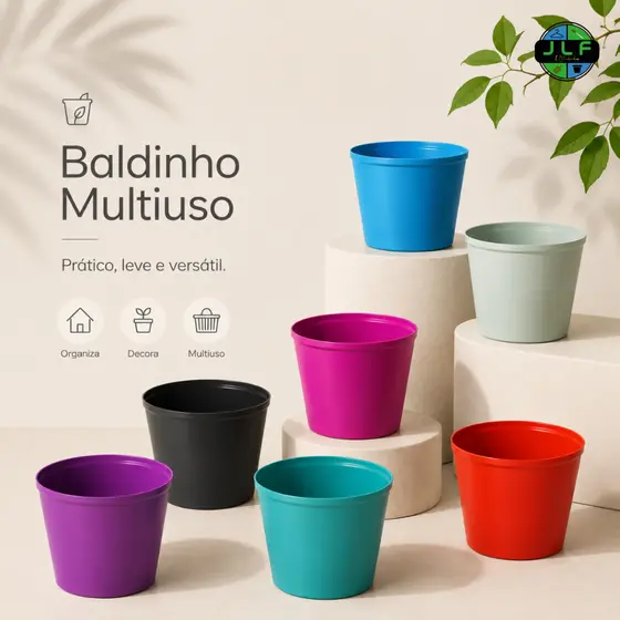 10 Baldinho Multiuso Balde De Pipoca Lembrancinha Vaso Cachepo 1,2 L