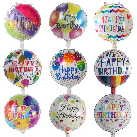 Balões De Feliz Aniversário De 18 Polegadas Baby Shower Balloon Folha De Decoração Globos festa infantil