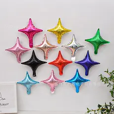 10 Polegada estrela de quatro pontas balão de filme de alumínio 26 Polegada cruz estrela balão festa decoração festa de