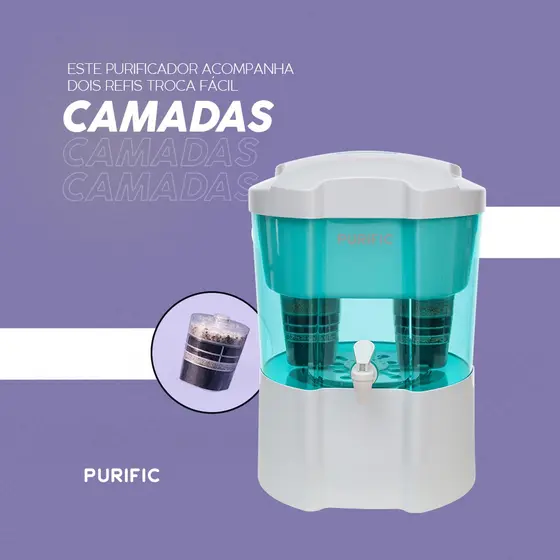 Purificador de Água Purific 10 com Refil Camadas