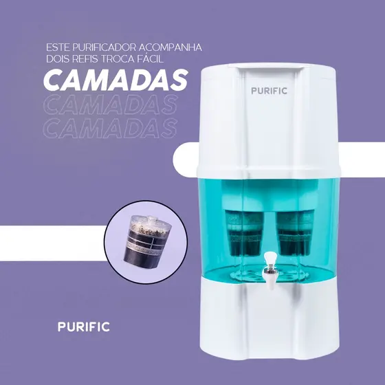 Purificador de Água Purific 20 com Refil Camadas