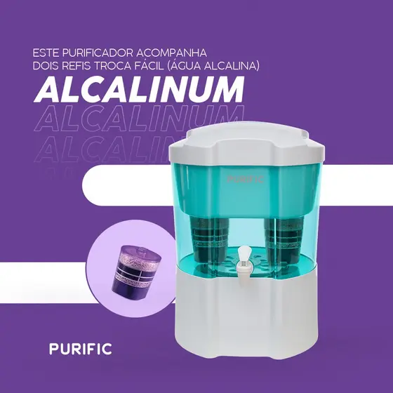 Purificador de Água Purific 10 com Refil Alcalinum