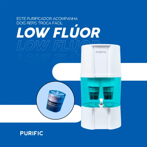 Purificador de Água Purific 20 com Refil Low Flúor