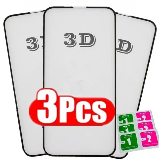 KIT 3 Película de Vidro 3D Redmi Note 13 / Note 13 Pro