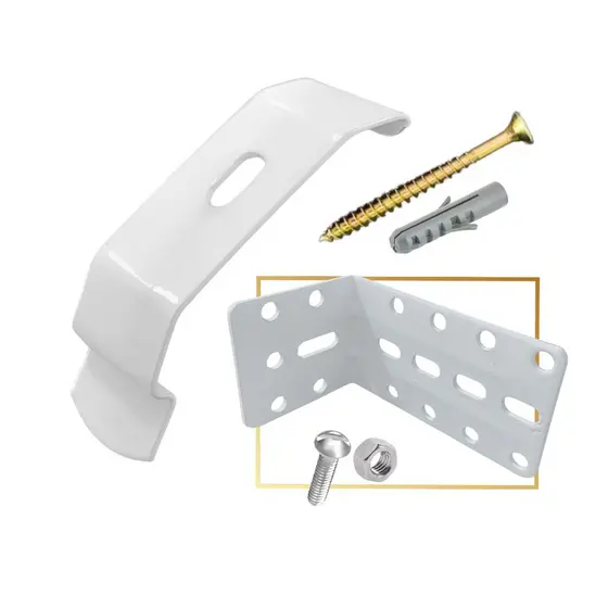 Suportes L Garra Para Bando De Persiana Rolo E Trilho Suiço Max Duplo - Kit Com 2 / 3 / 4 / 5 Un