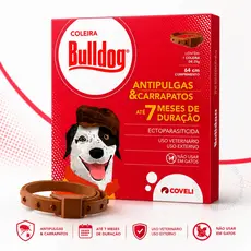 Bulldog Coleira Antipulgas e Carrapatos Coveli para Cães 64 cm