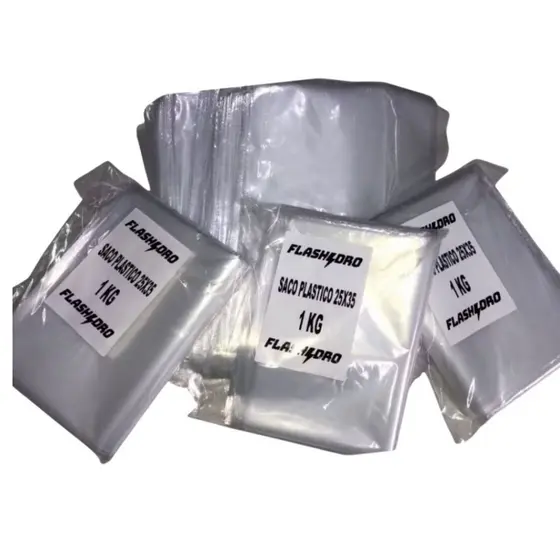 Saco Plástico Transparente 25x35  0,08 micras 1kg