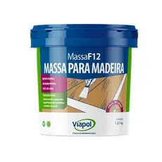 Massa F12 Calafetar Correção Madeira Viapol 6,5kg Cor Branca