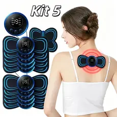 Kit  com ate 5 Mini Massageador Elétrico Portátil Cervical EMS Alivia Dores Corpo