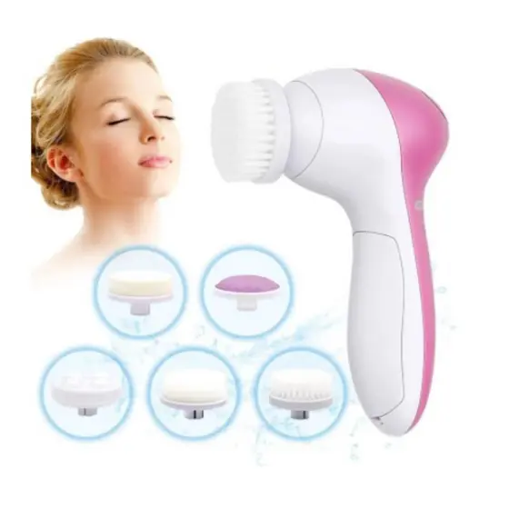 Escova Elétrica Limpeza Massageadora Facial Esfolia ção 5-em 1 / Aparelho de Limpeza Esfoliação BEST LU