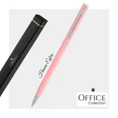 Caneta Esferográfica Tinta Azul Crown Rosa Bebê Personalizável Promoção