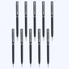 Kit 10 Canetas Crown Hawai Personalizadas em Metal Tinta Azul  Elegante Linha Office Promoção Elite