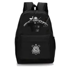 Mochila Times Futebol Reforçada Impermeável Com Bolso Lateral Universitária Escolar
