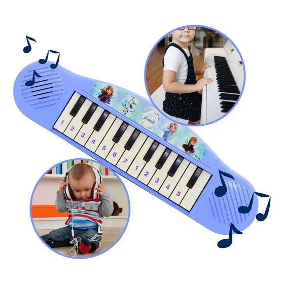 Super Teclado Piano Musical Infantil  Sons Cor Frozen