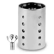 Porta Talheres Escorredor Aço Inox Vazado Organizador de Cozinha Pia Bancada Utensílios 10x15cm