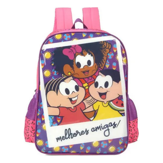 Mochila Turma Da Mônica Melhores Amigas Pink Infantil Escola Rosa Melhores Amigas
