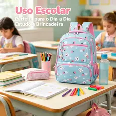Mochila Infantil Reforçada para Escola com Estampa Divertida