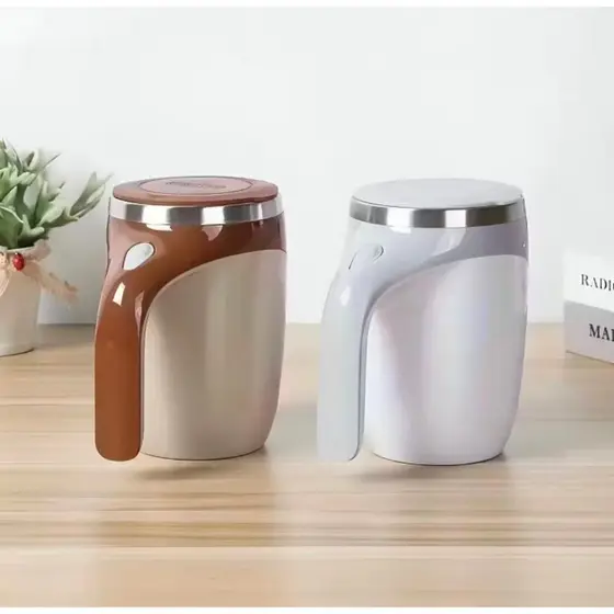 Copo Caneca Elétrico Misturador Magnético em Aço Inoxidável