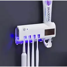 Porta Escova Dentes Com Esterilizador Uv Aplicador Pasta de Dente Suporte Dispenser