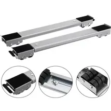 Base Ajustável com Rodízios para Mover Móveis, Suporte Reforçado para Geladeira, Fogão e Máquina de Lavar, Capacidade at