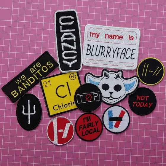 Patch Aplique 21 Twenty One Pilots Clancy Ned Bordado Termocolante Camiseta Personalizada Banda