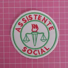 Profissão Bordado Assistente Social Patch para Jalecos Termocolante ou Velcro Logomarca