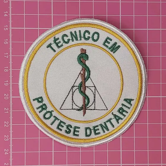 Profissão Bordado Técnico em Prótese Dentária Patch para Jalecos Termocolante ou Velcro Logomarca