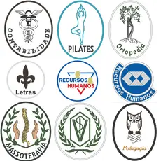 Patches Bordados Profissões Para Jalecos Uniformes e Mochilas