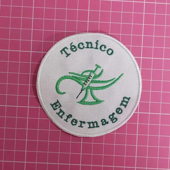 Profissão Bordado Técnico Enfermagem Patch para Jalecos Termocolante ou Velcro Logomarca