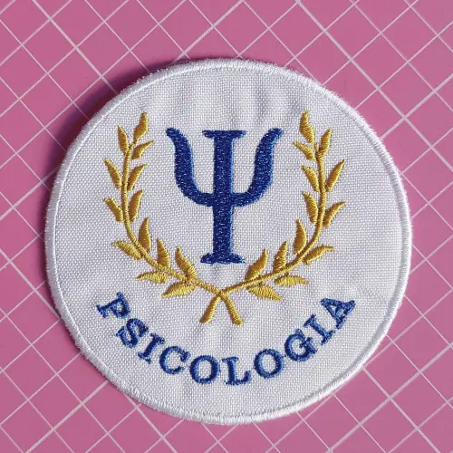 Profissão Bordado Psicologia Patch para Jalecos Termocolante Logomarca