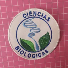 Profissão Bordado Ciências Biológicas Biologia Patch para Jalecos Termocolante ou Velcro Logomarca