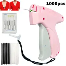 Kit Pistola para Etiquetas de Roupas, com 5 Agulhas e 1000 Pinos, Ferramenta Portátil para Lojas e Ateliê