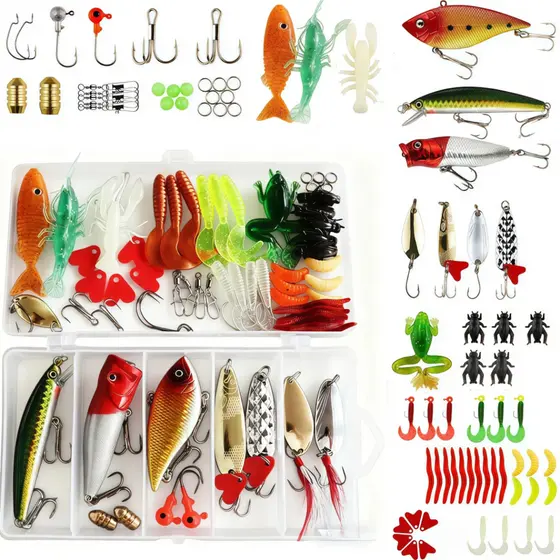 🎣 MEDOOSI Kit 71 Iscas Artificiais - Meia Água com Anzol Duplo | Iscas Realistas para Pesca de Truta e Peixes