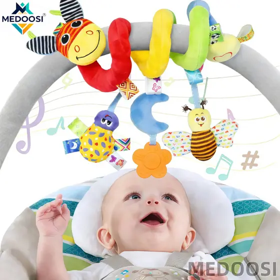 MEDOOSI Mobile Centopeia para Carrinho de Bebe Espiral Ideal E Brinquedo Sensorial 0-3 Anos Conforto Berço Chocalho