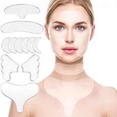 Reutilizável para Rosto Adesivo Fita Gel Silicone Anti-rugas Linhas Faciais