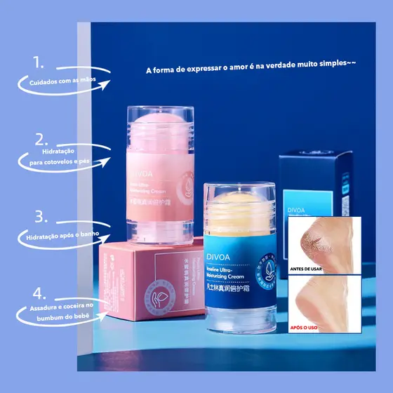 Creme Hidratante Vaselina Antirrachaduras para Mãos e Pés, Nutrição Profunda para Todas as Estações