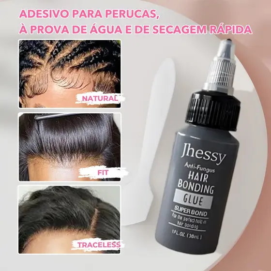 30ml Adesivo para linha do cabelo de peruca Extensão de cabelo e cílios de fixação rápida Adesivo ecológico