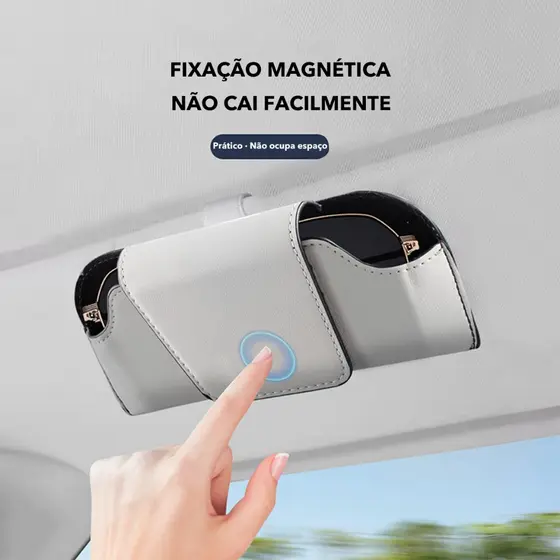 Estojo Para Óculos De Sol Auto Sun Visor Porta Bilhetes Multi-Funções Armazenamento Interior De Carros